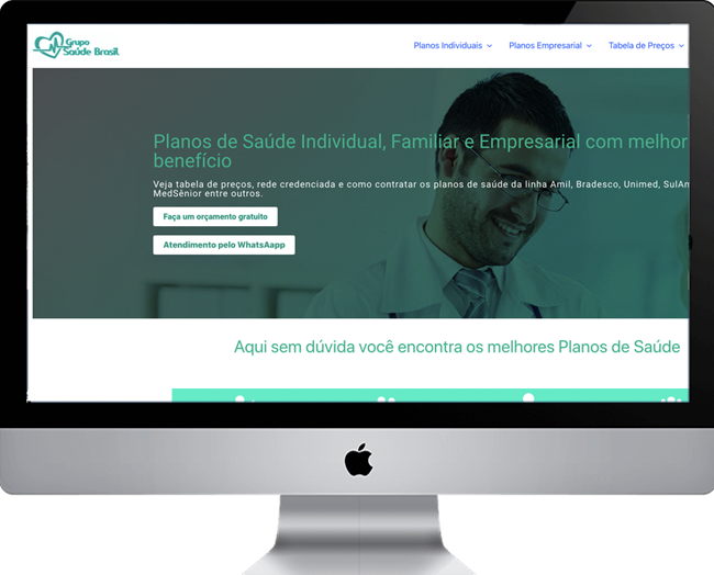 Modelo de website em wordpress Planos de Saúde