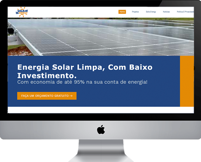 Modelo de website em wordpress Painel Solar